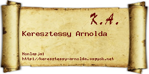 Keresztessy Arnolda névjegykártya